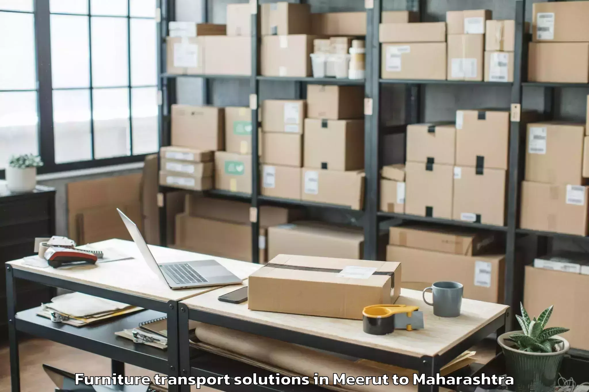 Trusted Meerut to Koregaon Furniture Transport Solutions